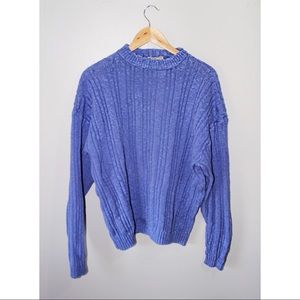 L.L. Bran blue cable knit sweater
